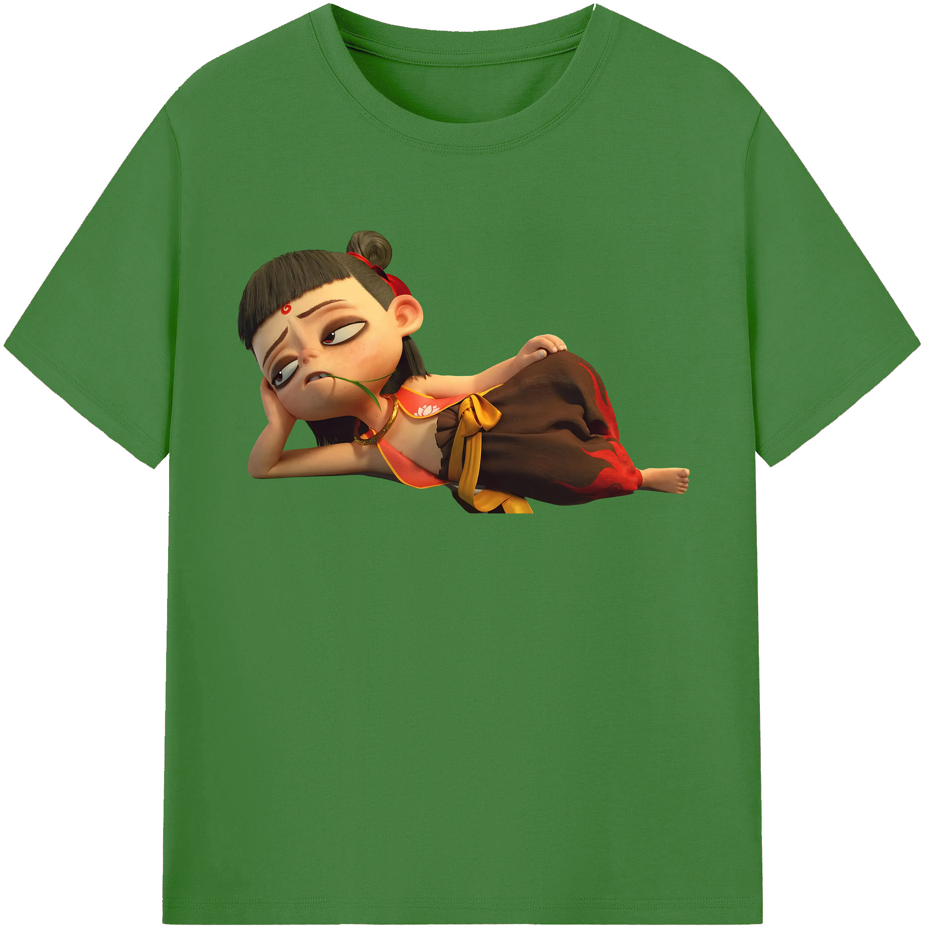 （画像用） Ne Zha 2 ナタ 魔童の大暴れ レディースカジュアルプリントTシャツ（綿100％）